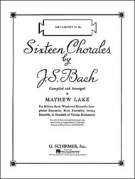 16 Chorales by J.S. Bach Clarinet 2 band method book cover